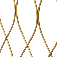 3 Panel Metal Frame Screen with Twisted Oval Design, Gold - BM220188