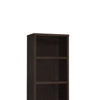3 Shelf Wooden Media Tower with 2 Drawers, Dark Brown  - BM220300