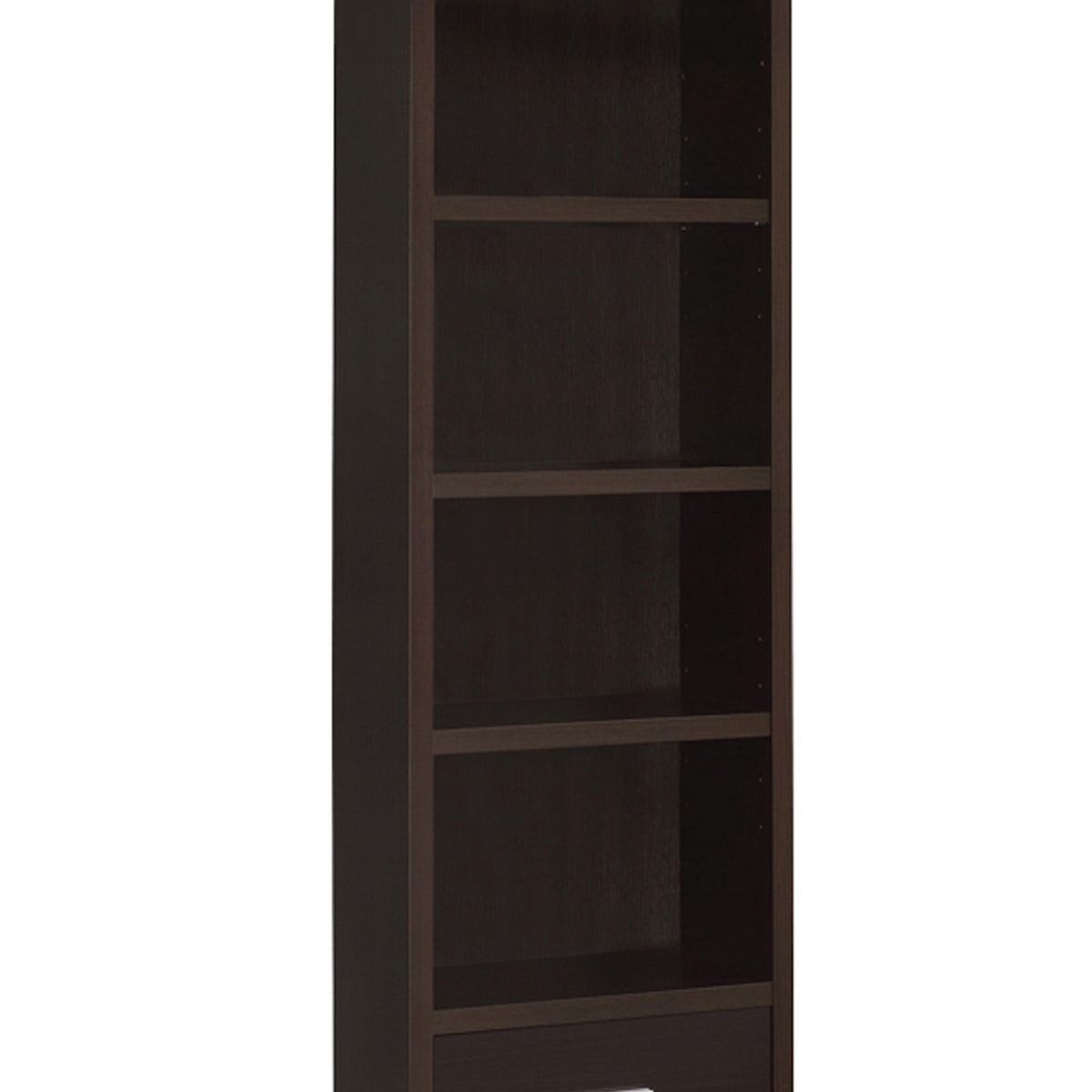3 Shelf Wooden Media Tower with 2 Drawers, Dark Brown  - BM220300