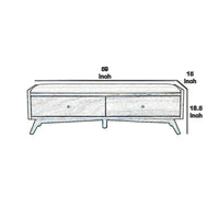 Benjara Fabric Upholstered Bedroom Bench with 2 Storage Drawers, White- BM220519