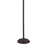 Metal Floor Lamp with Pull Chain Switch and Paper Shade, Off White and Black - BM220649