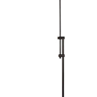 3 Way Metal Floor Lamp with and Adjustable Height Mechanism, Bronze