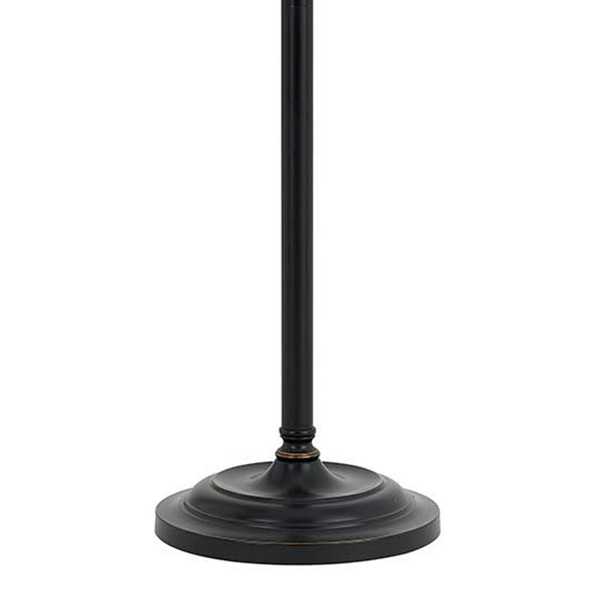 100 Watt Metal Down Bride Floor lamp with Fabric Tapered Drum Shade, Black