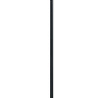 80 Watt Metal Floor Lamp with Dual Gooseneck and Uno Style Shades, Black - BM220842