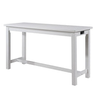 1 Drawer Counter Height Table with Backless Stools,Set of 4,White and Gray - BM220895