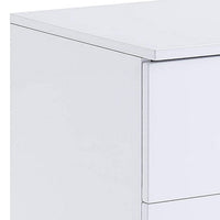 Transitional Wooden Dual Tone End Table with 2 Drawers, White and Brown - BM221389