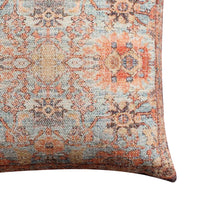 Gib 18 x 18 Handcrafted Square Cotton Accent Throw Pillow, Ornate Vintage Floral Pattern, Multicolor By The Urban Port
