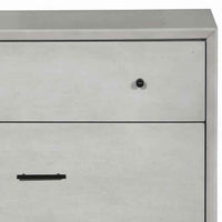 3 Drawer Mid Century Modern Wooden Chest with Splayed Legs, Small, Gray - BM222489
