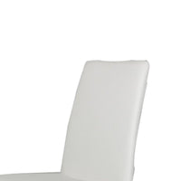 Fully Leatherette Upholstered Metal Frame Dining Chair, Set of 2, White - BM223487