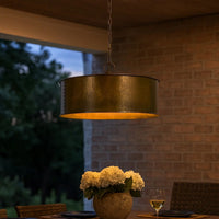 60 X 3 Watt Round Metal Frame Chandelier with 6 Foot Chain, Distressed Gold - BM224864