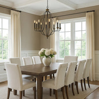 60 X 8 Watt Metal Chandelier with Tubular Frame, Textured Bronze - BM224891