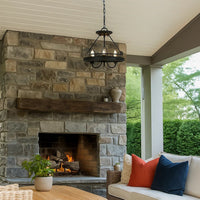 60 X 3 Watt Metal Frame Pendant with Hardwired Switch, Textured Gray - BM224944