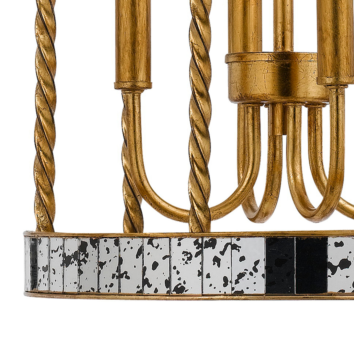 25 Inch Metal Chandelier Pendant, Bird Cage Design, Woven Rope, Gold  - BM224983