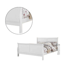 Sleigh Design Eastern King Size Bed with Sleek Legs, White - BM225043