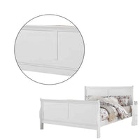 Sleigh Design Eastern King Size Bed with Sleek Legs, White - BM225043