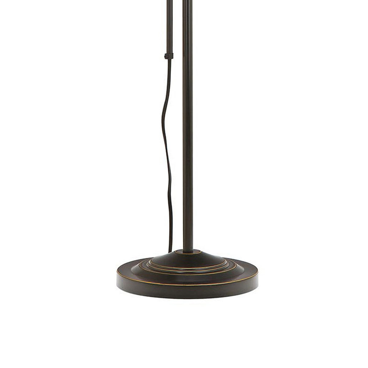 Metal Rectangular Floor Lamp with Adjustable Pole, Dark Bronze - BM225081