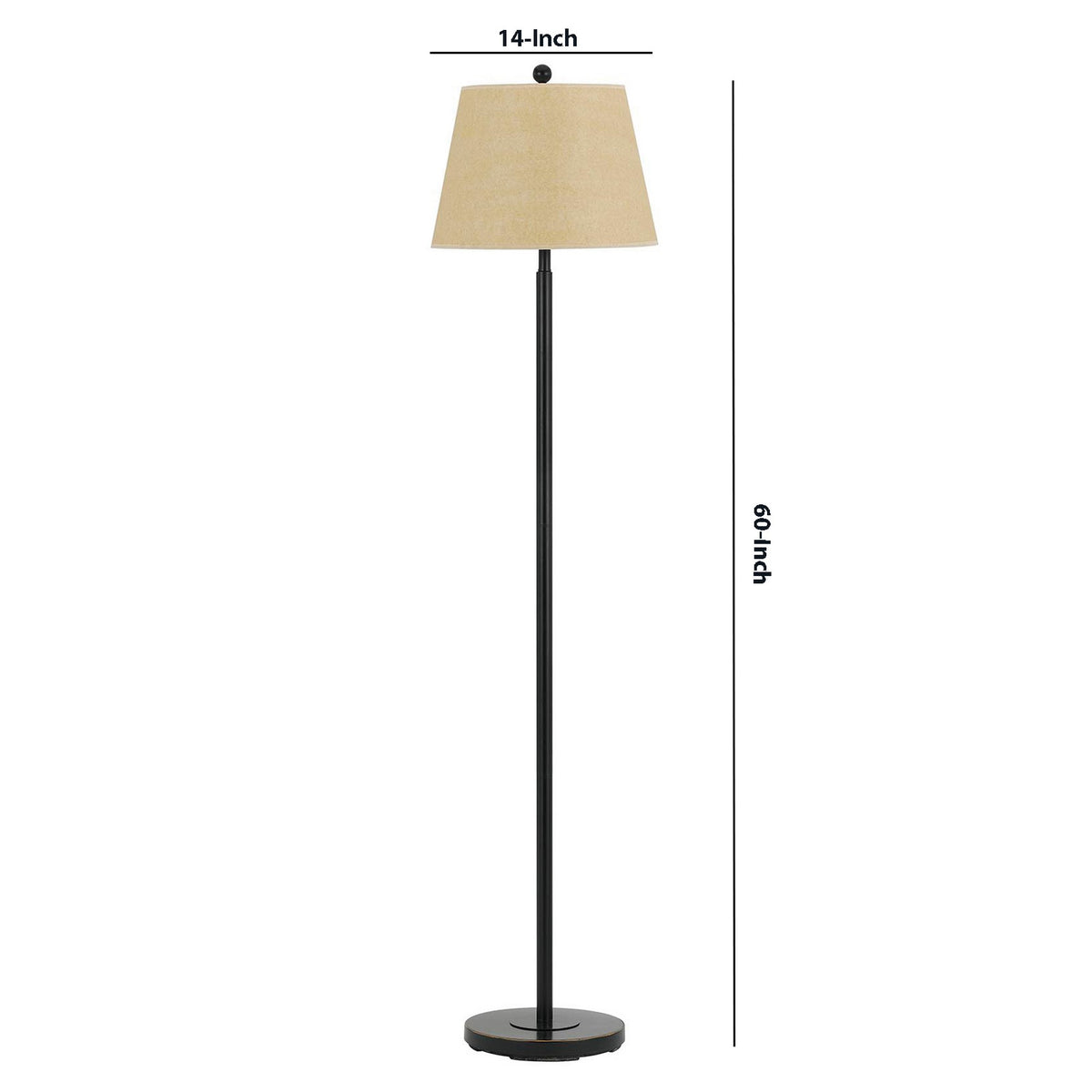 Metal Round 3 Way Floor Lamp with Spider Type Shade, Dark Bronze