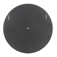 Round Beveled Mirror Frame Wall Clock with Faux diamond Inlay, Silver - BM225865