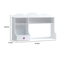 Transitional Wooden Hutch with Two Shelves and Three Drawers, White - BM225934