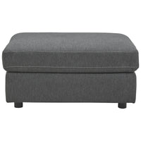 Fabric Oversized Accent Ottoman with Contrast Stitching, Dark Gray - BM226125