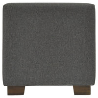 Fabric Tufted Seat Storage Bench with Block Feet, Dark Gray - BM226141