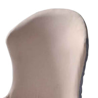 Fabric Upholstered Side Chair with Spindle Legs, Set of 2, Beige and Gold - BM226853