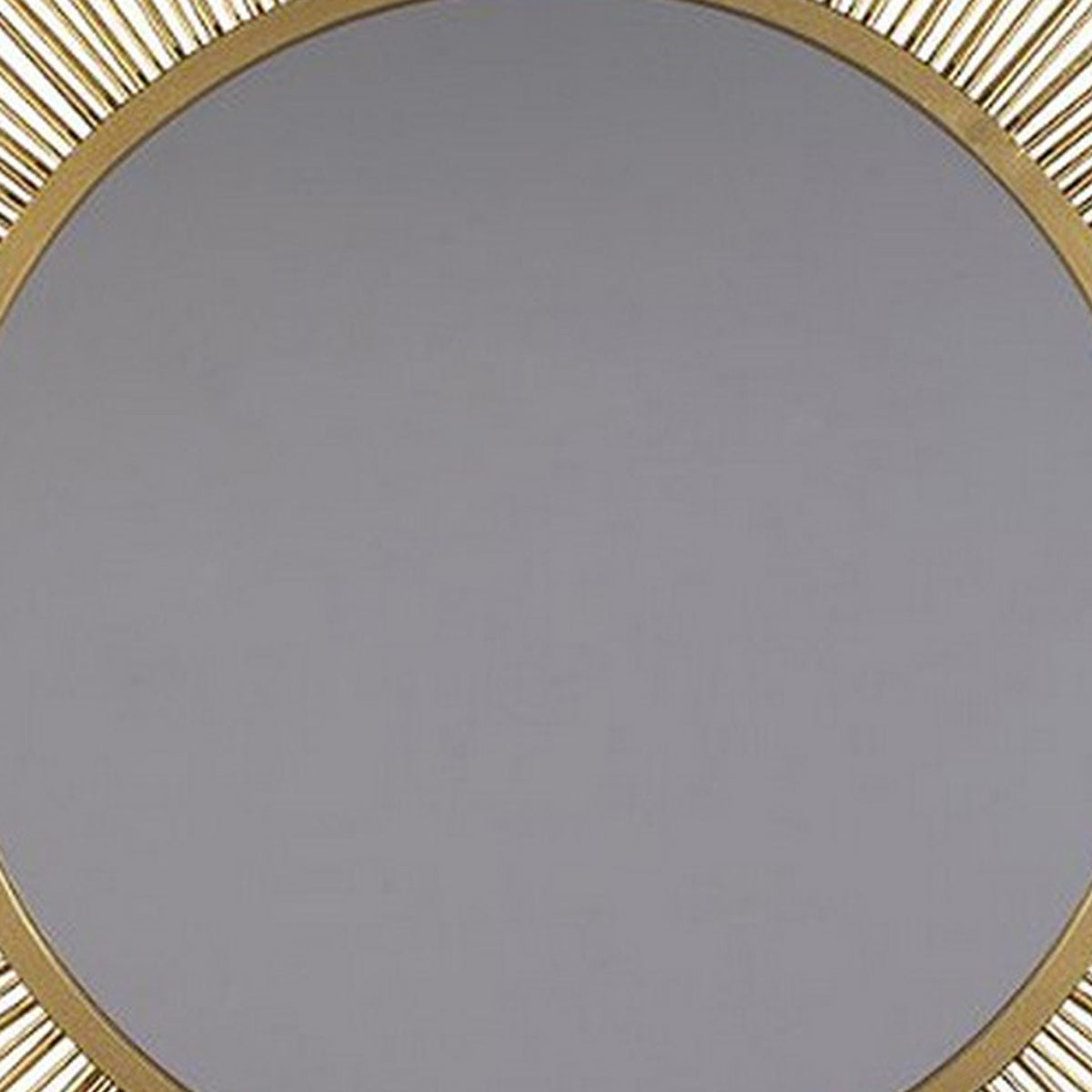 Round Accent Mirror with Sunburst Design, Gold and Silver  - BM227147