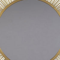 Round Accent Mirror with Sunburst Design, Gold and Silver  - BM227147