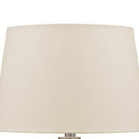 Mercury Glass Table Lamp with Drum Shade, Gold and Beige - BM227212