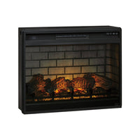 31.25 Inch Metal Fireplace Inset with 7 Level Temperature Setting, Black - BM227445