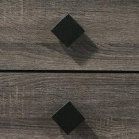 2 Drawer Wooden Nightstand with Grains and Angled Legs, Gray - BM228557