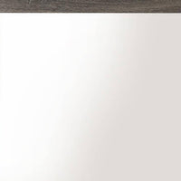 Transitional Style Grained Wood Encased Square Mirror, Gray - BM228558