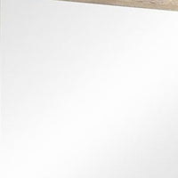 Transitional Style Grained Wood Encased Square Mirror, Cream - BM228562