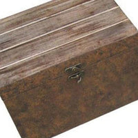 Wooden Lift Top Storage Box with Grain Details, Set of 3, Brown - BM228640
