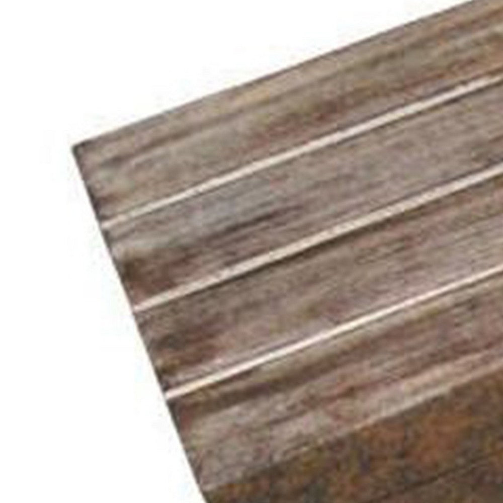 Wooden Lift Top Storage Box with Grain Details, Set of 3, Brown - BM228640