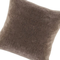 18 X 18" Throw Pillow with Piped Edges, Taupe Brown By Casagear Home