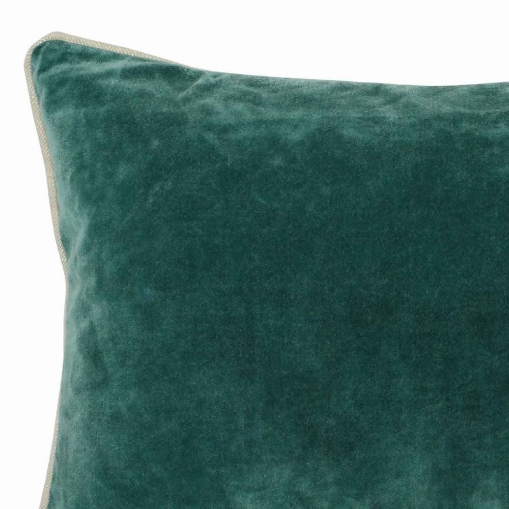 20 X 14" Fabric Throw Pillow with Piped Edges,Teal Green By Casagear Home