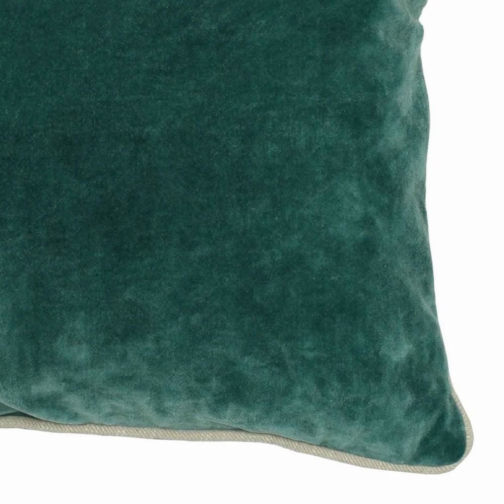 20 X 14" Fabric Throw Pillow with Piped Edges,Teal Green By Casagear Home