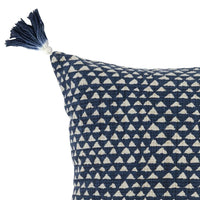 20 x 20" Geometric Pattern Throw Pillow, Blue and White By Casagear Home