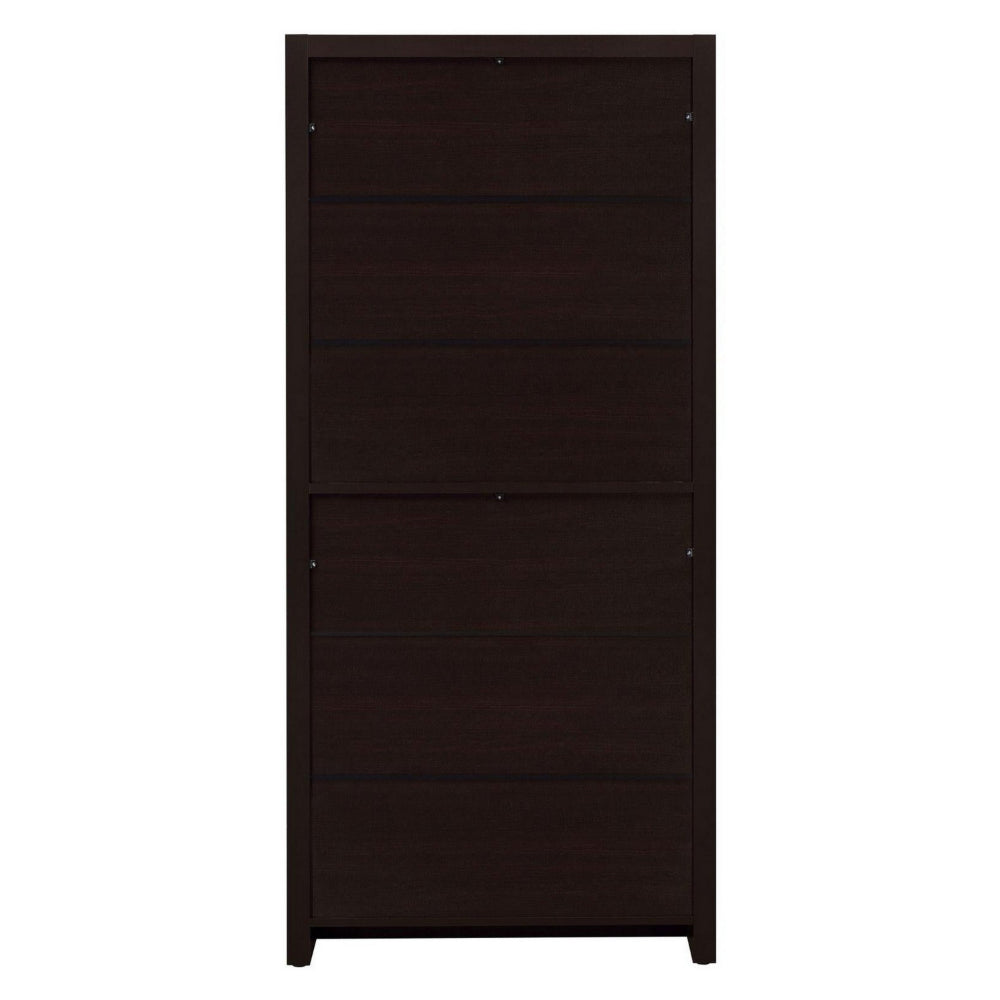 Wooden Bookcase with 3 Shelves and 1 Drawer, Dark Brown - BM229684