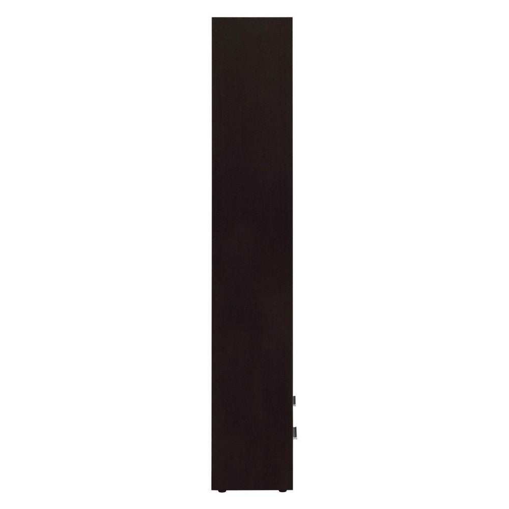 Wooden Bookcase with 3 Shelves and 1 Drawer, Dark Brown - BM229684