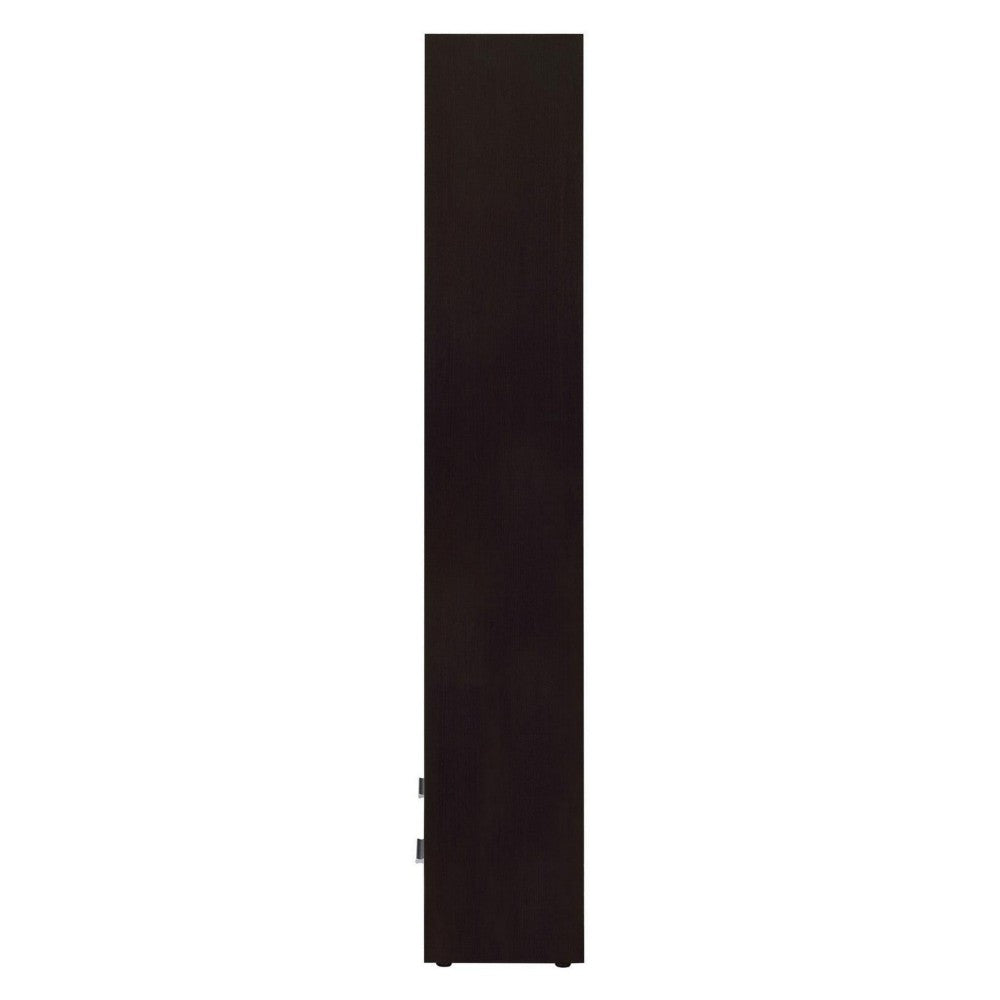 Wooden Bookcase with 3 Shelves and 1 Drawer, Dark Brown - BM229684
