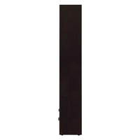Wooden Bookcase with 3 Shelves and 1 Drawer, Dark Brown - BM229684