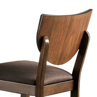 Fabric Counter Height Chair with Sloped Open Back,Set of 2, Walnut Brown - BM230003