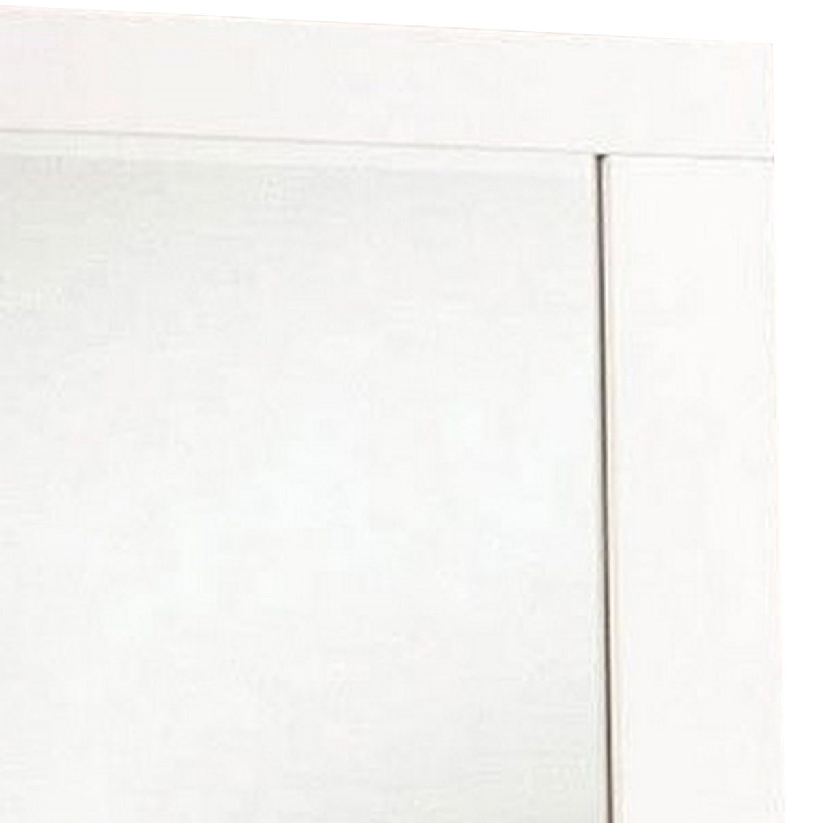 Rectangular Wooden Frame Mirror with Mounting Hardware, White  - BM230509