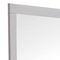 Wooden Frame Mirror with Mounting Hardware, White  - BM230512