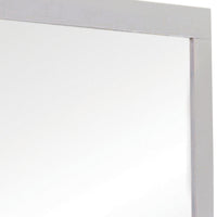 Wooden Frame Mirror with Mounting Hardware, White  - BM230512