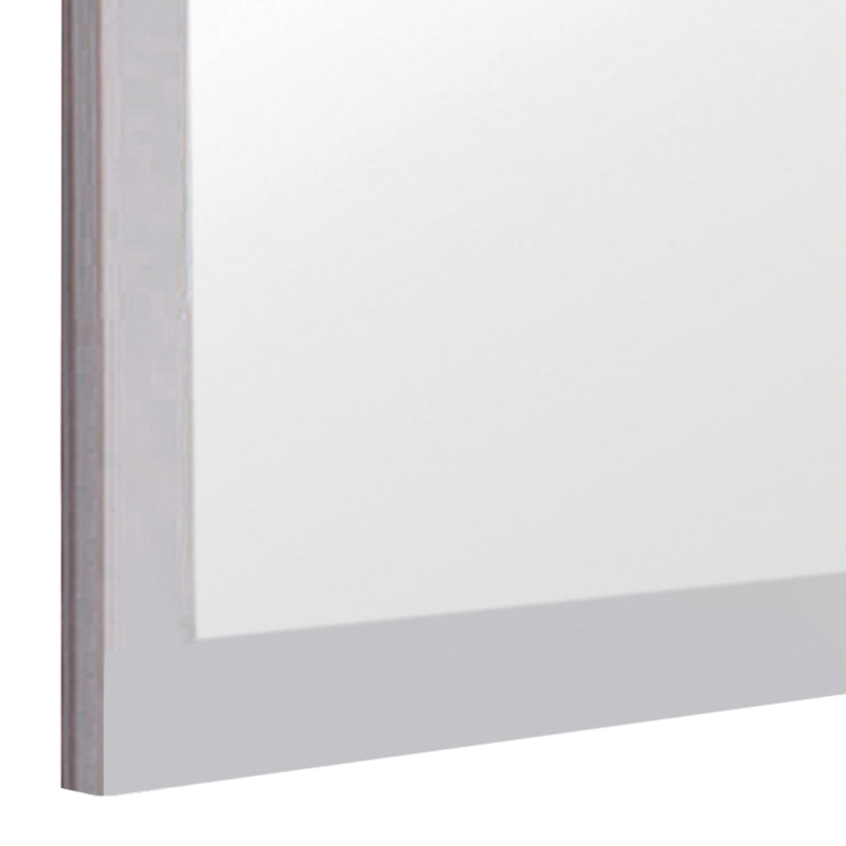 Wooden Frame Mirror with Mounting Hardware, White  - BM230512