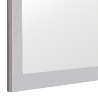 Wooden Frame Mirror with Mounting Hardware, White  - BM230512