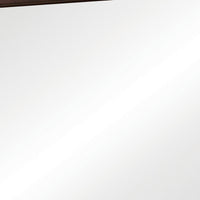 Molded Wooden Frame Mirror with Mounting Hardware, Dark Brown